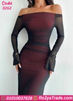 فستان صيفي طويل أوف شولدر