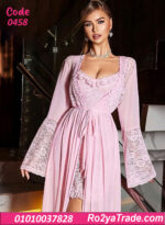 لانجري قصير دانتيل وردي