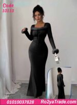 فستان سواريه طويل قطيفة