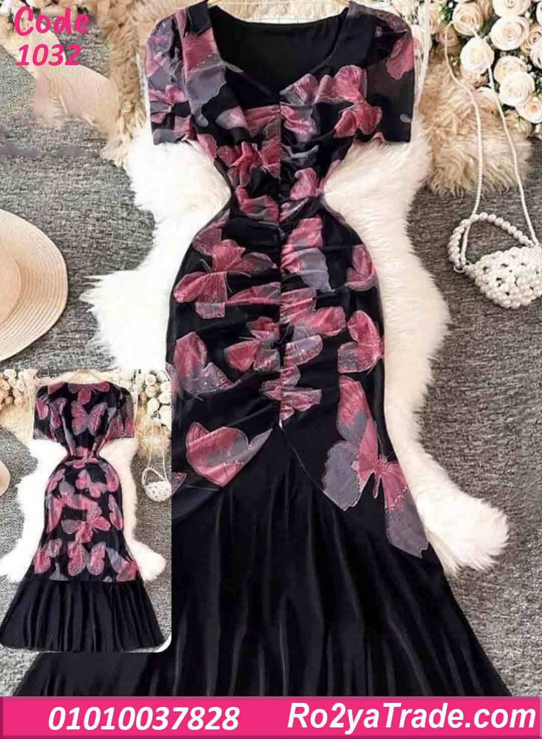 1032 دريس صيفي فراشات