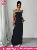 فستان سواريه بأكمام شفافة 13013