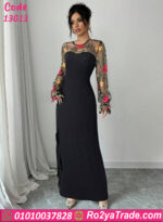 فستان سواريه بأكمام شفافة 13013