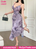 فستان صيفي طويل ورد 13029