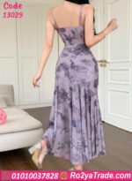 فستان صيفي طويل ورد 13029