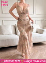 فستان صيفي طويل ورد 13029