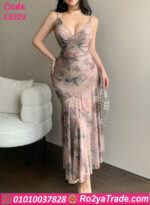 فستان صيفي طويل ورد 13029