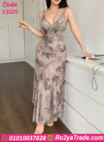 فستان صيفي طويل ورد 13029