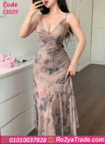 فستان صيفي طويل ورد 13029