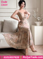 فستان صيفي طويل ورد 13029