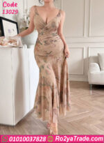 فستان صيفي طويل ورد 13029