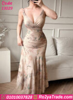 فستان صيفي طويل ورد 13029