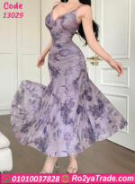 فستان صيفي طويل ورد 13029