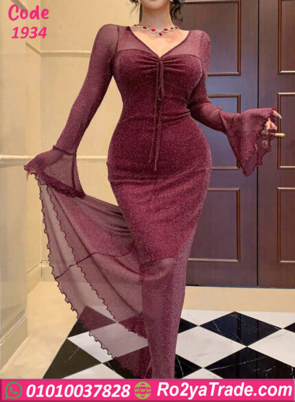 لانجري طويل كم شفاف 1934