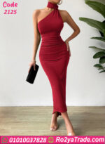 فستان أحمر صيفي طويل