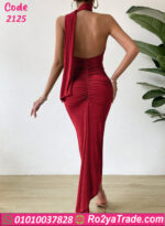 فستان أحمر صيفي طويل