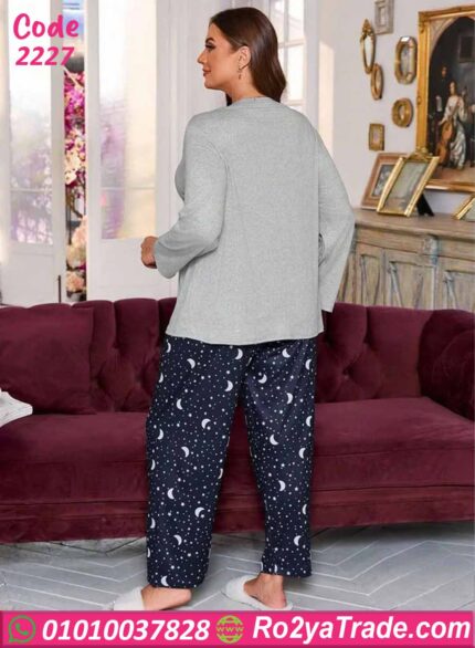بيجامة حريمي شتوي بيج سايز قمر