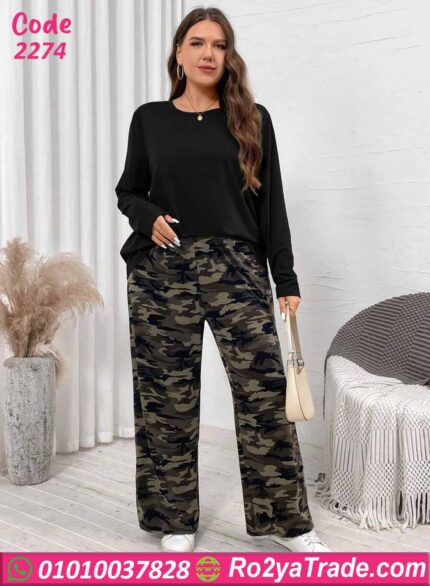 ترنج حريمي شتوي بيج سايز كموفلاج