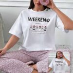 بيجامة حريمي صيفي قطن كود 2413