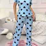 بيجامة نسائية صيفي قلوب