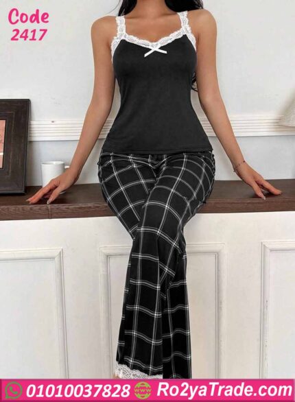 بيجامة نسائية صيفي كاروهات