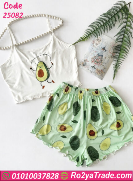 بيجامة هوت شورت حريمي صيفي 25082