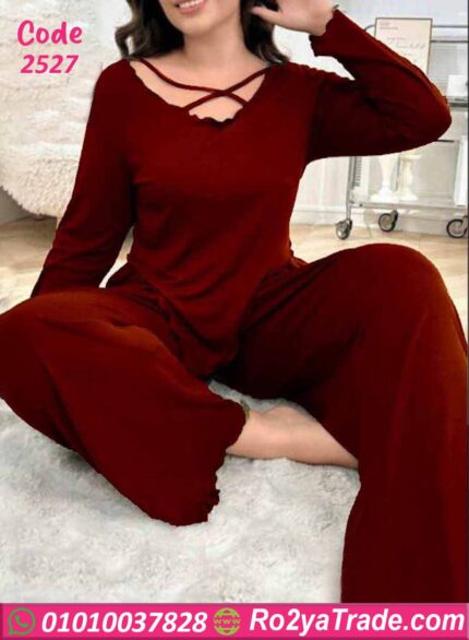 بيجامة حريمي شتوي بيج سايز نبيتي