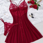 لانجري دانتيل أحمر