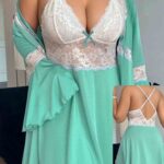 لانجري دانتيل مع روب