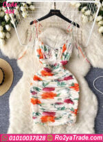 فستان ورد قصير 484