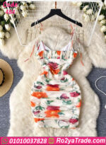 فستان ورد قصير 484