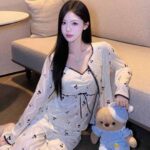 بيجامة حريمي صيفي 3 قطع 5038