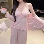 بيجامة حريمي صيفي 3 قطع 5049