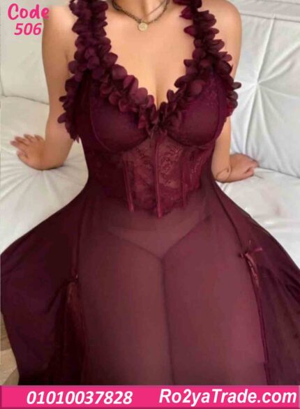 لانجري طويل دانتيل كود 506