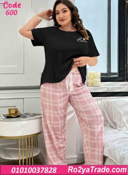 بيجامة صيفي حريمي كاروهات