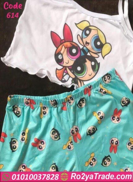 بيجامة هوت شورت حريمي صيفي 614