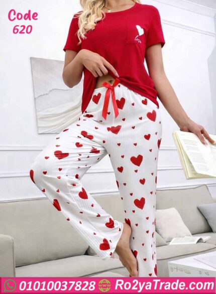 بيجامة حريمي صيفي بيج سايز كود 620