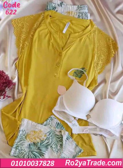 بيجامة صيفي حريمي دانتيل