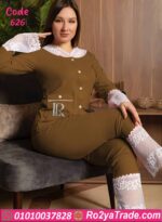 بيجامة حريمي شتوي مضلع كود 626