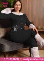 بيجامة حريمي شتوي مضلع كود 626