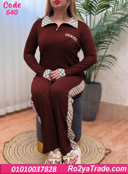 ترنج شتوي حريمي جوتشي بياقة