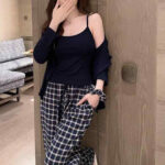 بيجامة حريمي 3 قطع صيفي L-404