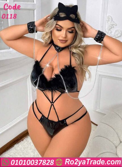 لانجري تنكري قطة جلد - كود 0118